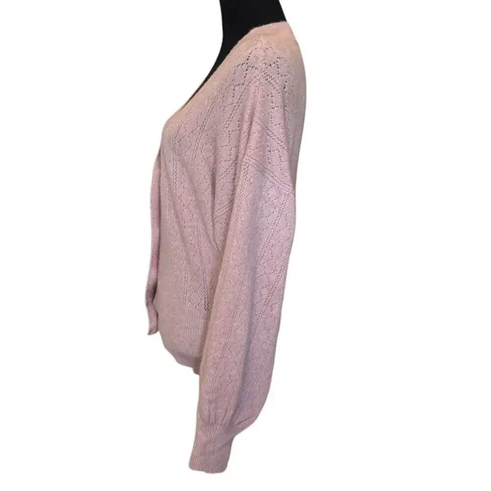 NEW ~ TOPSHOP, NORDSTROM ~ Diamond Stitch Cardigan Size M BEAUTIFUL, Normcore - Picture 2 of 5